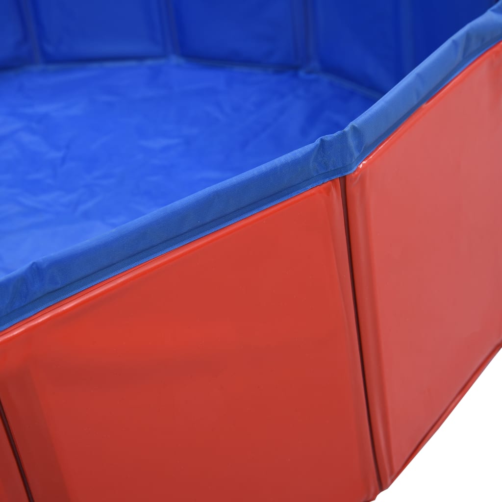 Skladací bazén pre psov červená 160x30 cm PVC