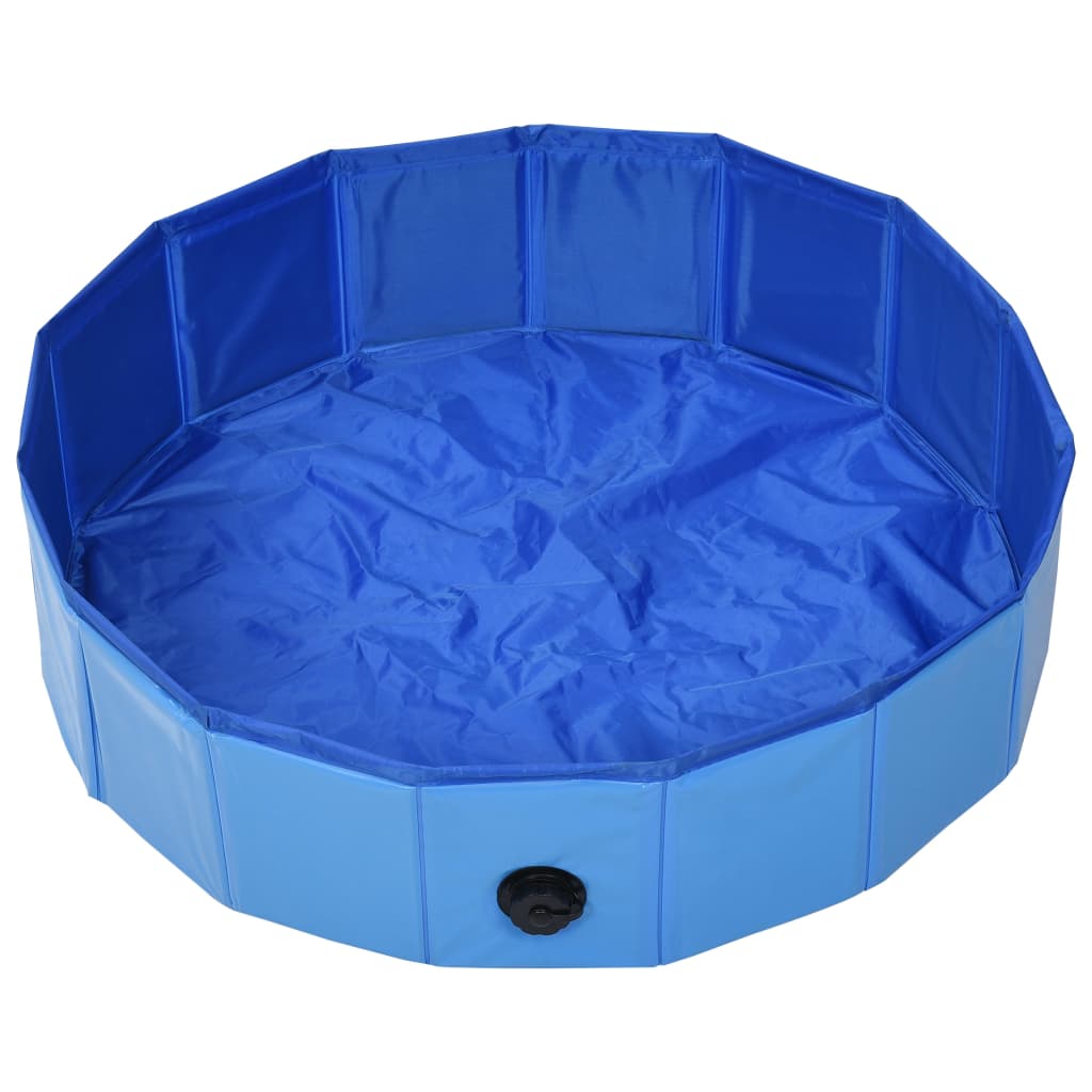 Skladací bazén pre psov modrý 80x20 cm PVC