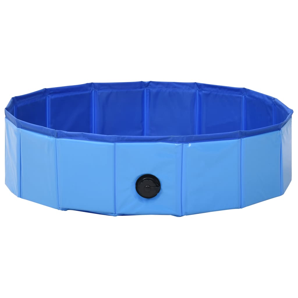 Skladací bazén pre psov modrý 80x20 cm PVC