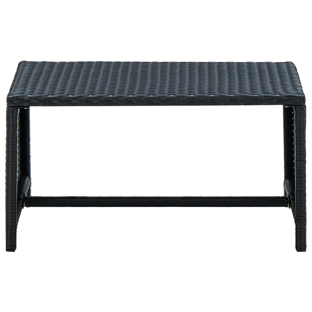 Konferenčný stolík čierny 70x40x38 cm polyratan