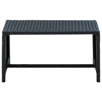 Konferenčný stolík čierny 70x40x38 cm polyratan