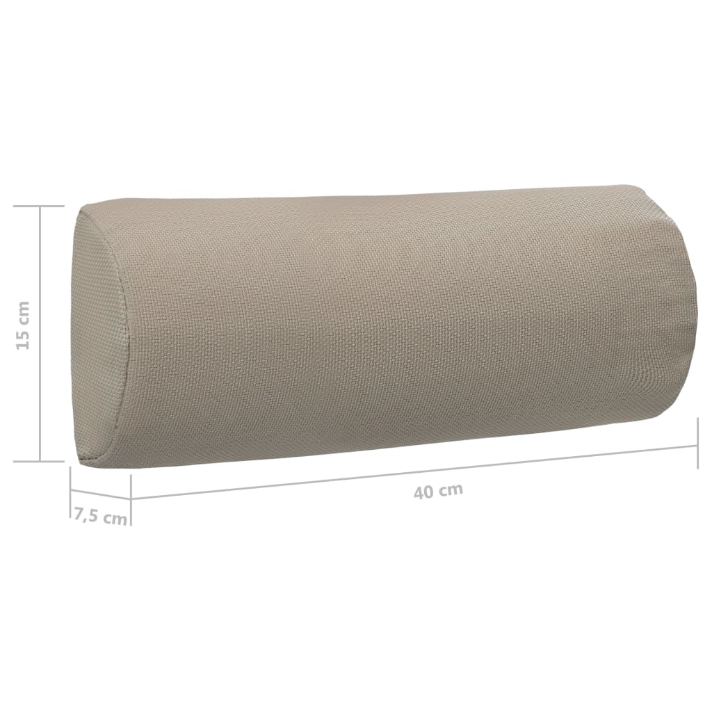 Opierka hlavy na ležadlo sivohnedá 40x7,5x15 cm textilén