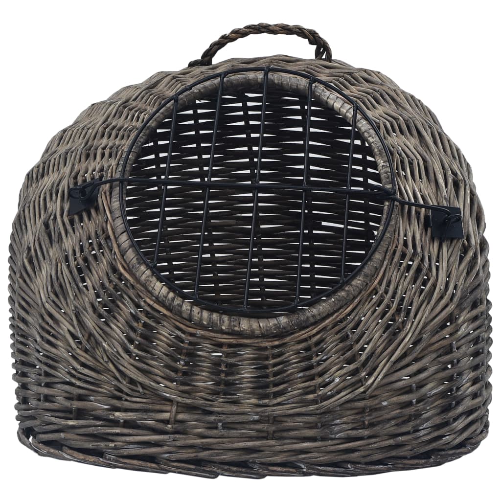 Prepravka pre mačku sivá 60x45x45 cm prírodná vŕba