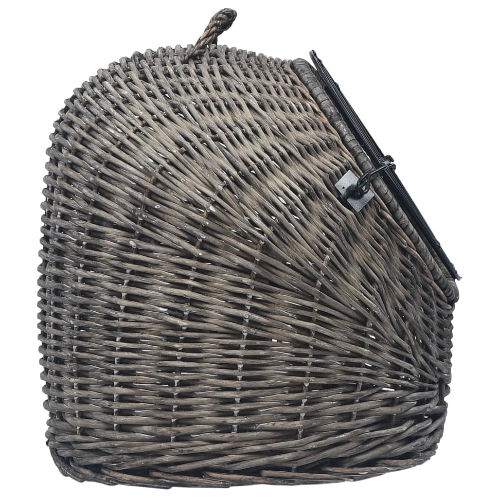 Prepravka pre mačku sivá 60x45x45 cm prírodná vŕba