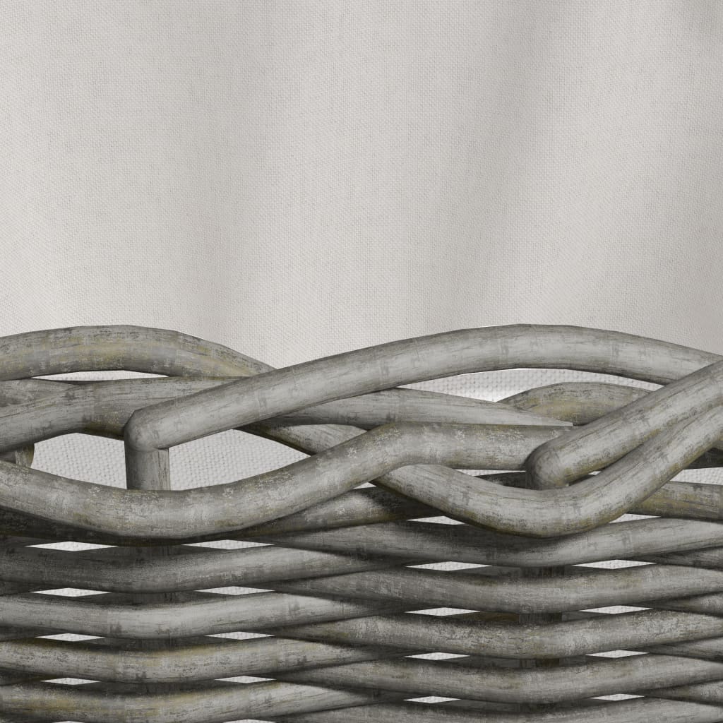 Košík Na Palivové Drevo S Rúčkami 59X42X28 Cm, Sivá Vŕba