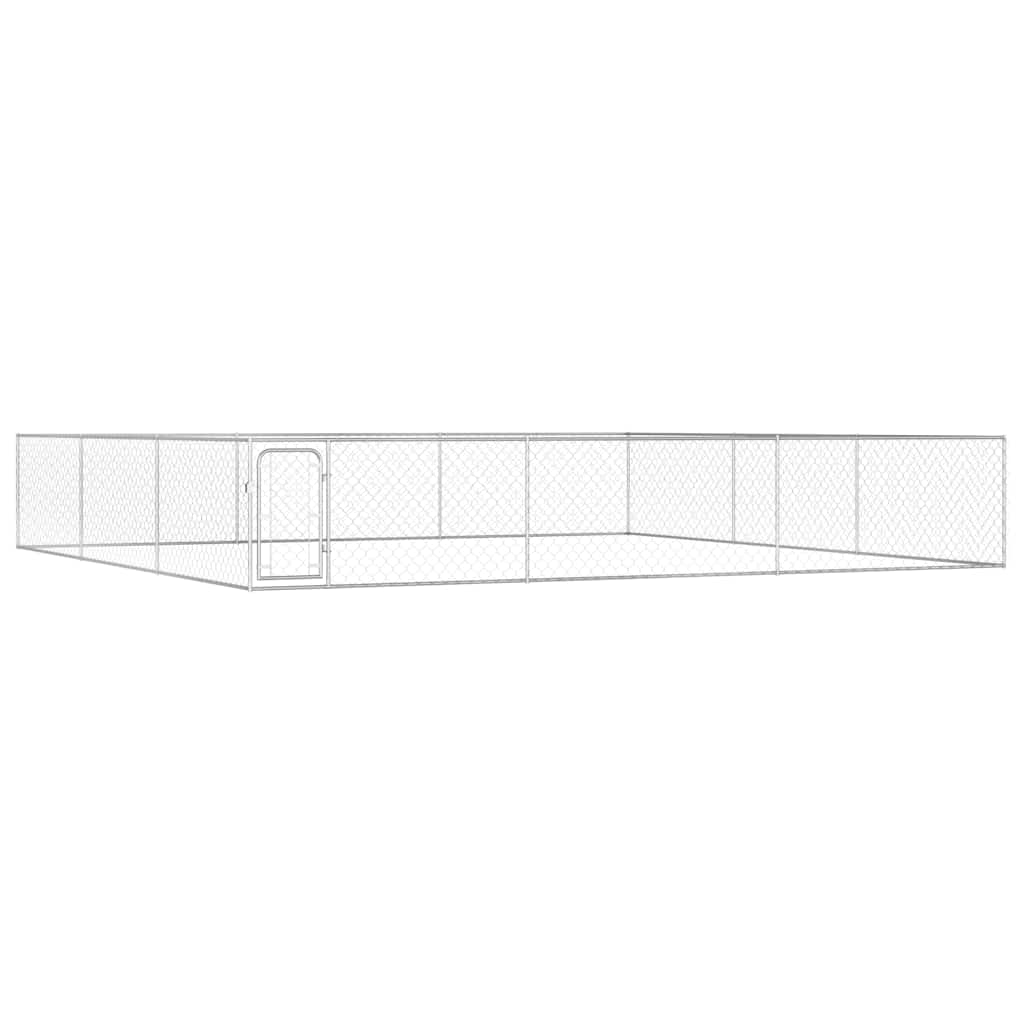 Vonkajšia voliéra pre psy, pozinkovaná oceľ 6x6x1 m