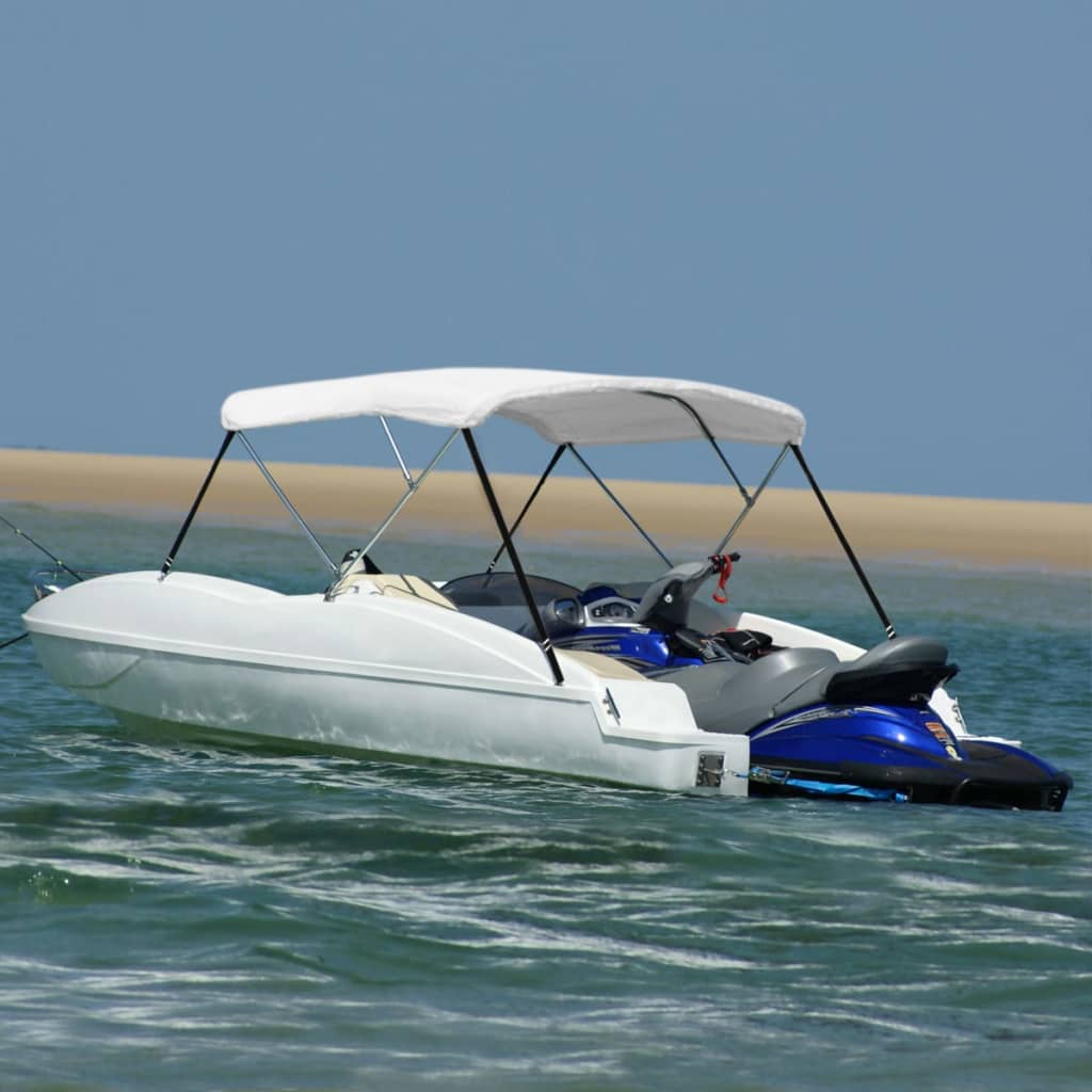 Strieška Bimini s 3 oblúkmi, biela 183x160x137 cm