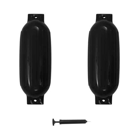 Lodný nárazník 2 ks, čierny 69x21,5 cm, PVC