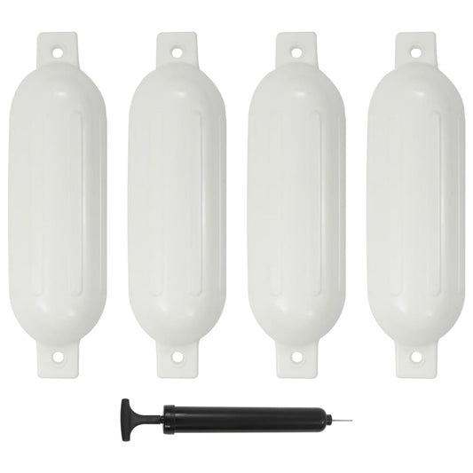 Lodný nárazník 4 ks, biely 51x14 cm, PVC