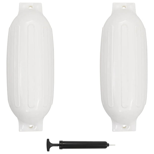 Lodný nárazník 2 ks, biely 69x21,5 cm, PVC