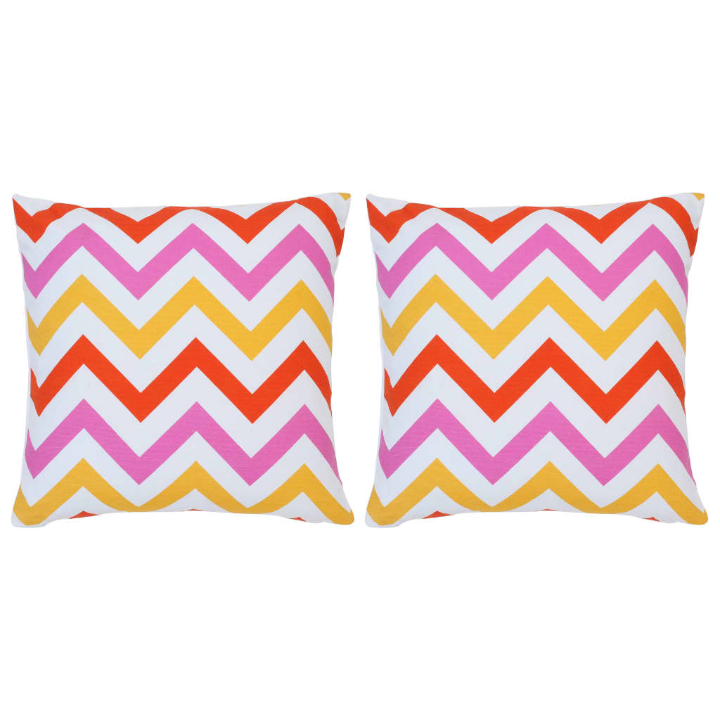 Vankúše 2 Ks Čierno-Biele 40X40 Cm Bavlna S Potlačou