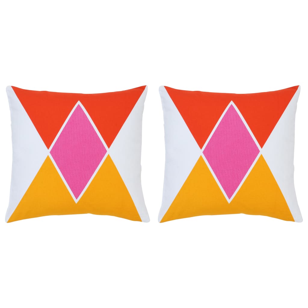 Vankúše 2 Ks Čierno-Biele 40X40 Cm Bavlna S Potlačou