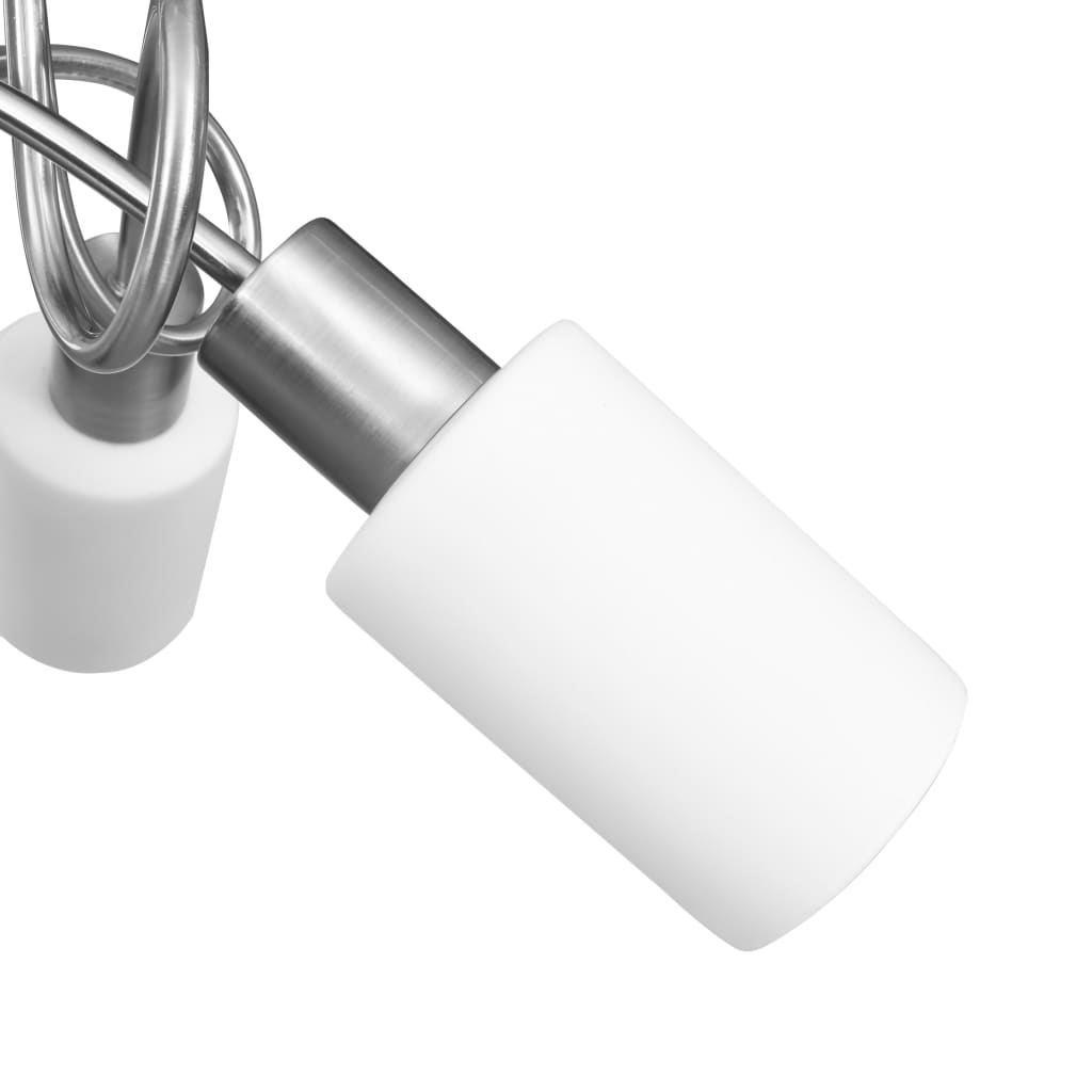 Stropná Lampa+Keramické Tienidlá Na 3 Žiarovky E14, Biely