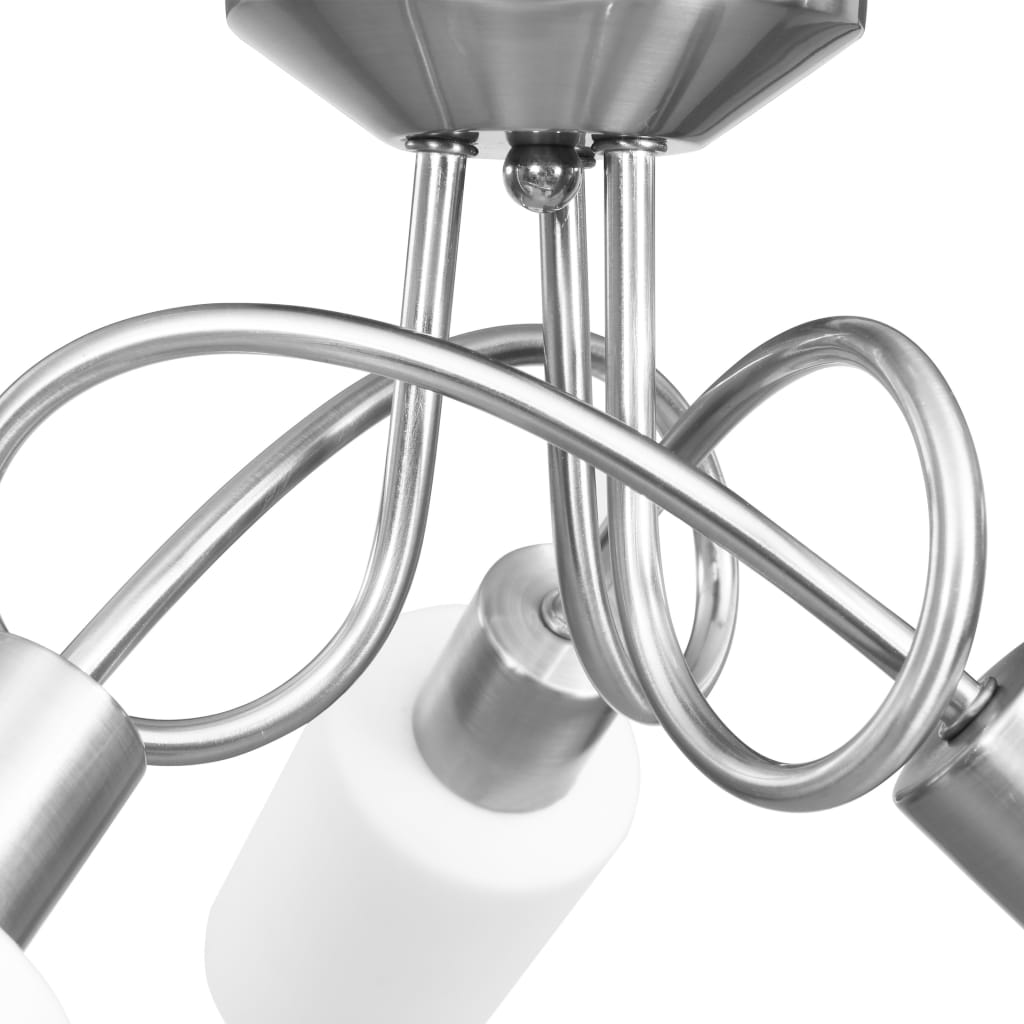 Stropná Lampa+Keramické Tienidlá Na 3 Žiarovky E14, Biely