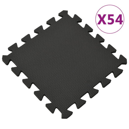 Podložka puzzle 54 ks 4,86㎡ EVA pena čierna