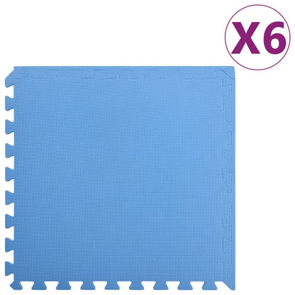 Podložky puzzle 6 ks 2,16㎡ EVA pena modré