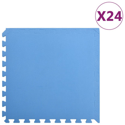 Podložky puzzle 24 ks 8,64㎡ EVA pena modré