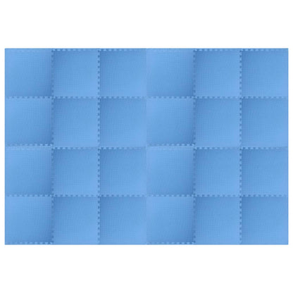 Podložky puzzle 24 ks 8,64㎡ EVA pena modré