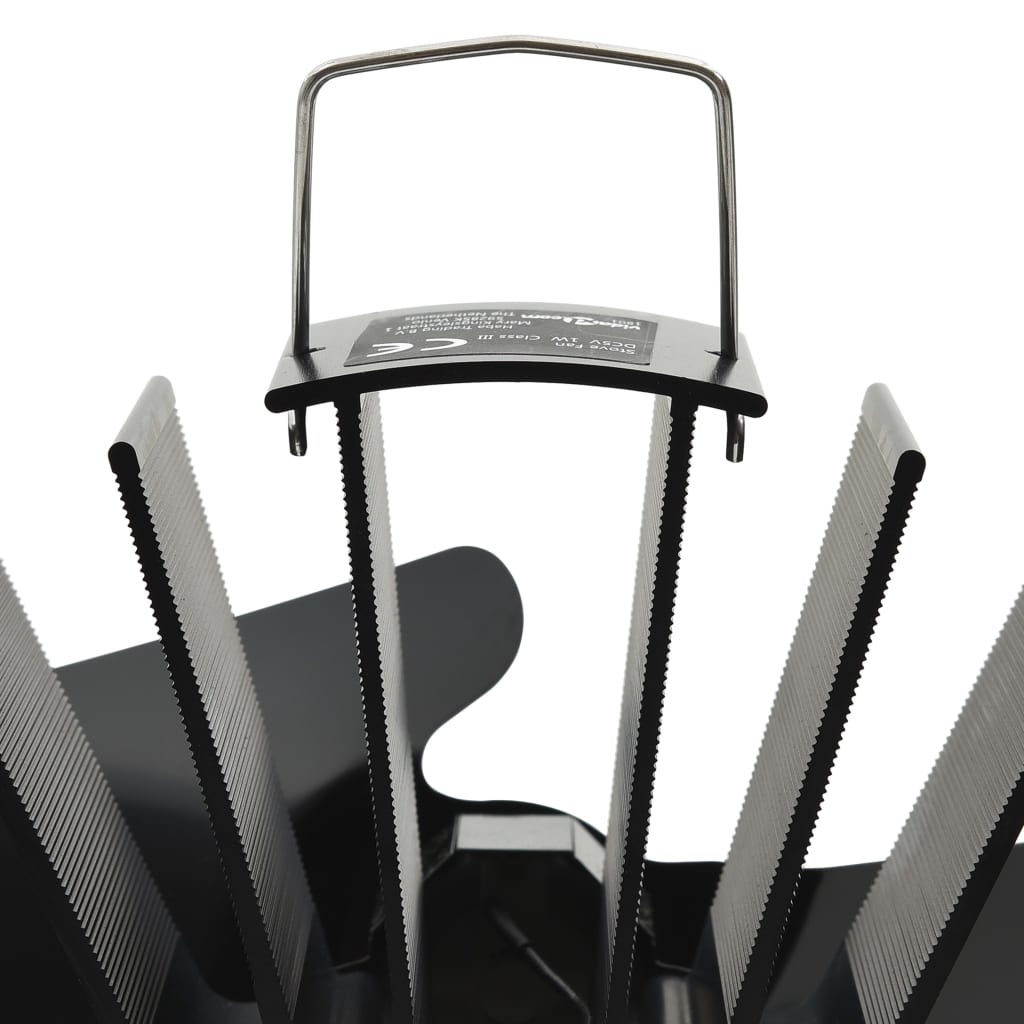 Teplom Poháňaný Ventilátor Na Krb S 2 Lopatkami Čierny