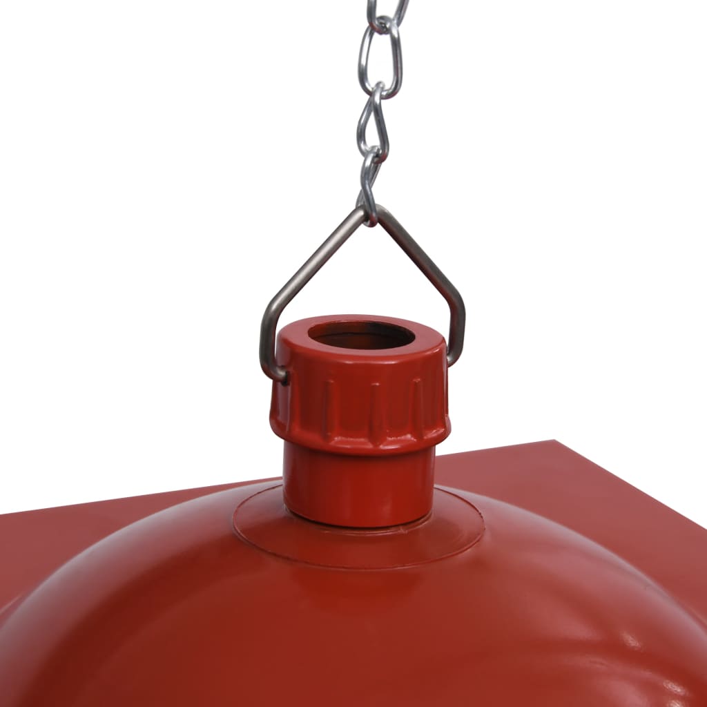 Vianočná Závesná Lampa S Led Osvetlením A Santom Červená 27X27X45 Cm