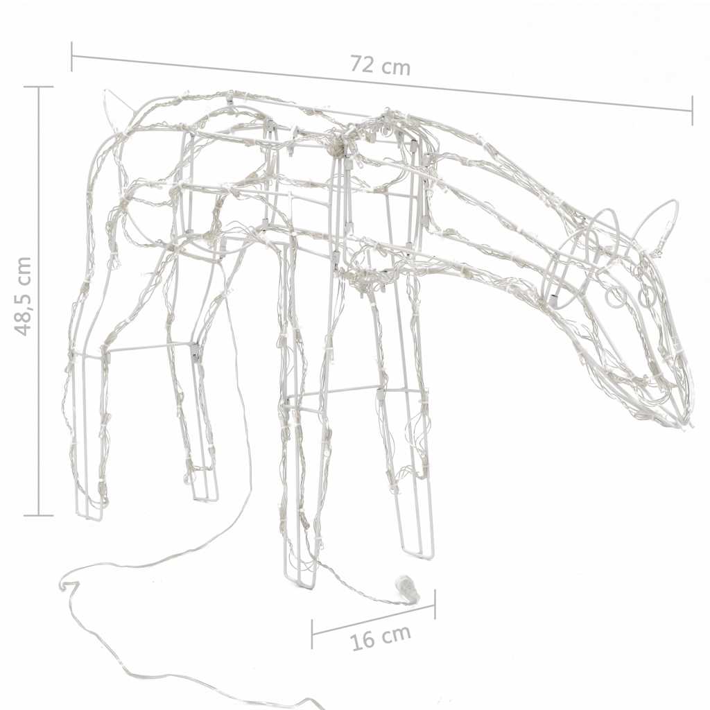 3-Dielna Vianočná Svetelná Dekorácia, Soby 229 Led