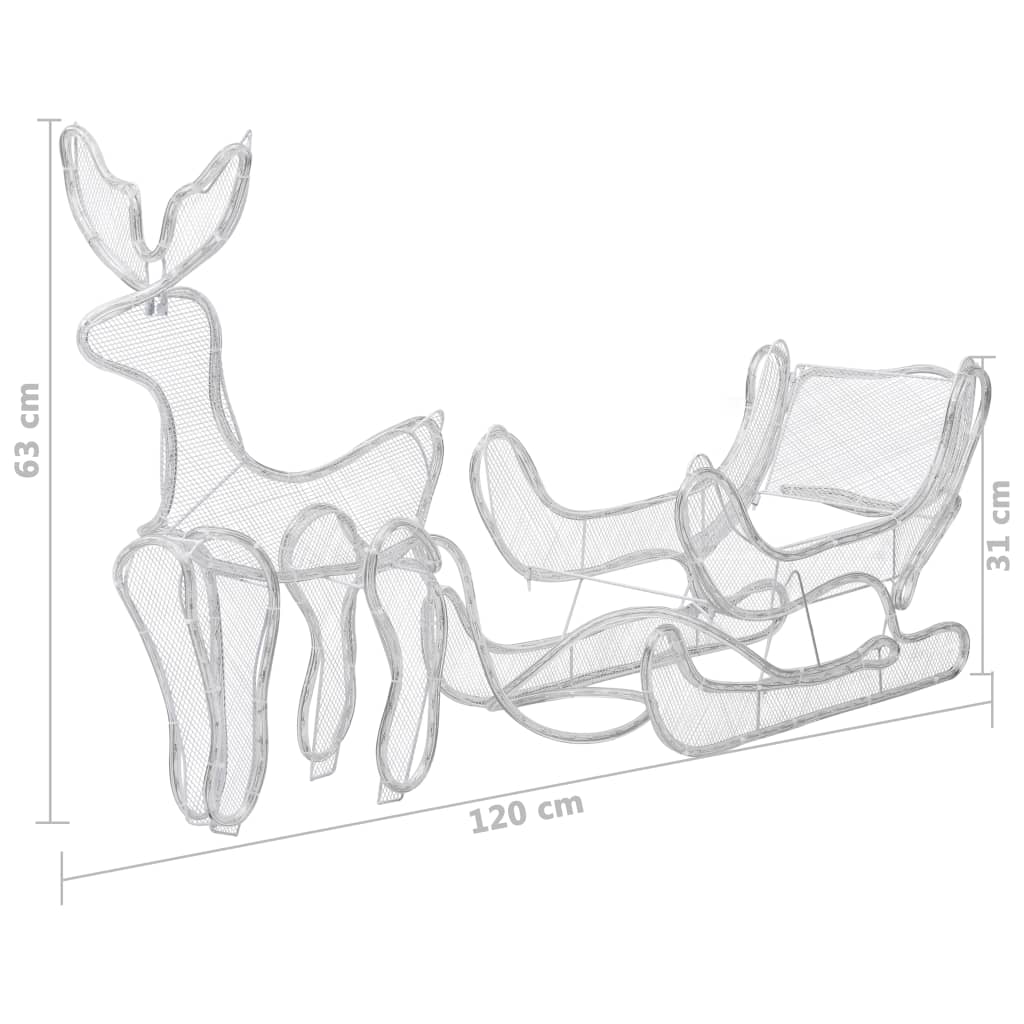 Vianočná Svetelná Dekorácia, Sob A Sane So Sieťkou, 432 Led