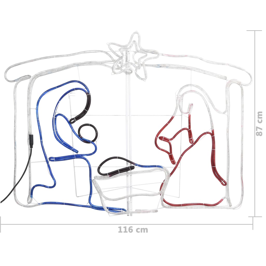Betlehemská Vianočná Dekorácia 240 Led Diód 116X41X87 Cm