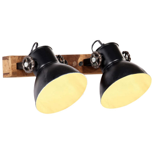 Industriálna nástenná lampa, čierna 45x25 cm E27