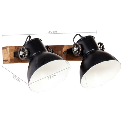 Industriálna nástenná lampa, čierna 45x25 cm E27