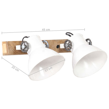 Industriálna nástenná lampa biela 45x25 cm E27