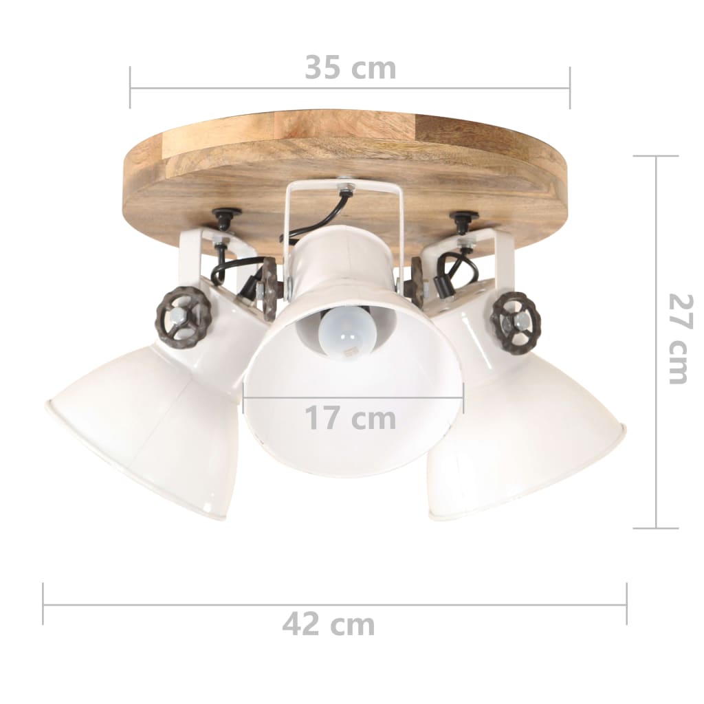 Industriálna stropná lampa 25 W, biela 42x27 cm E27