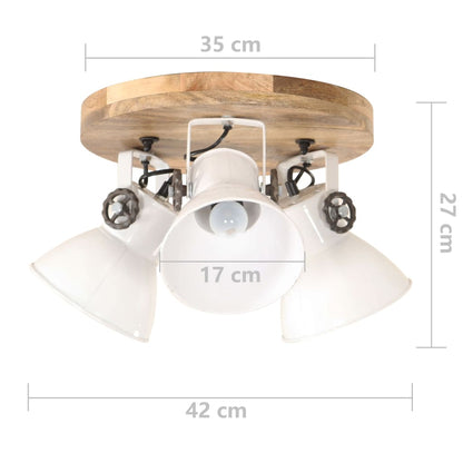 Industriálna stropná lampa 25 W, biela 42x27 cm E27