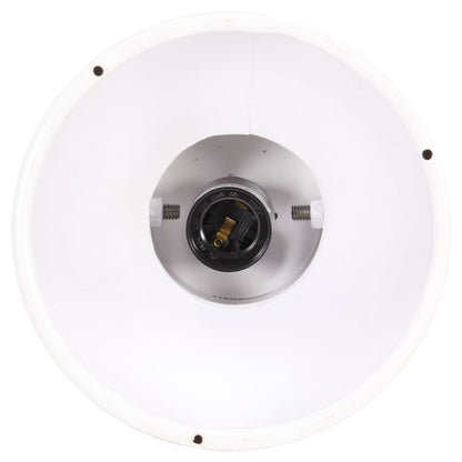 Industriálna stropová lampa biela E27 mangovníkové drevo