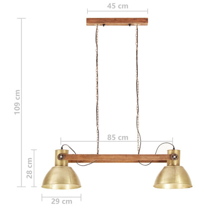 Industriálna závesná lampa 25 W mosadzná 109 cm E27