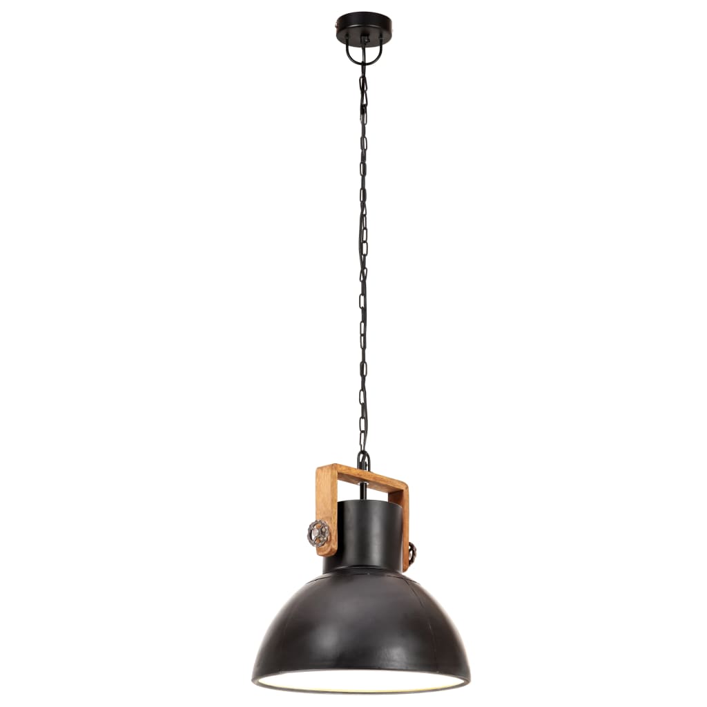 Industriálna Závesná Lampa 25 W, Čierna, Okrúhla 30 Cm E27