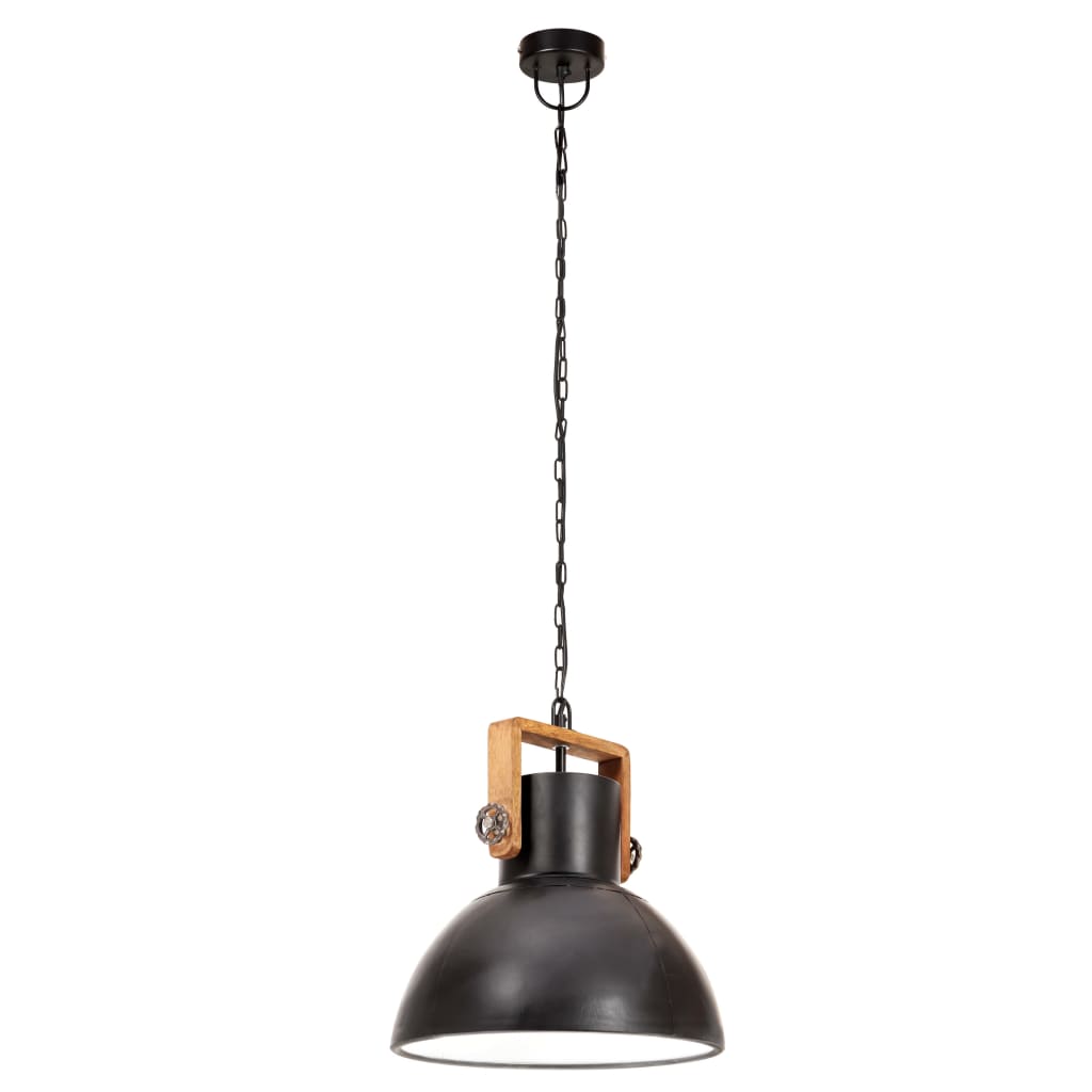 Industriálna Závesná Lampa 25 W, Čierna, Okrúhla 30 Cm E27