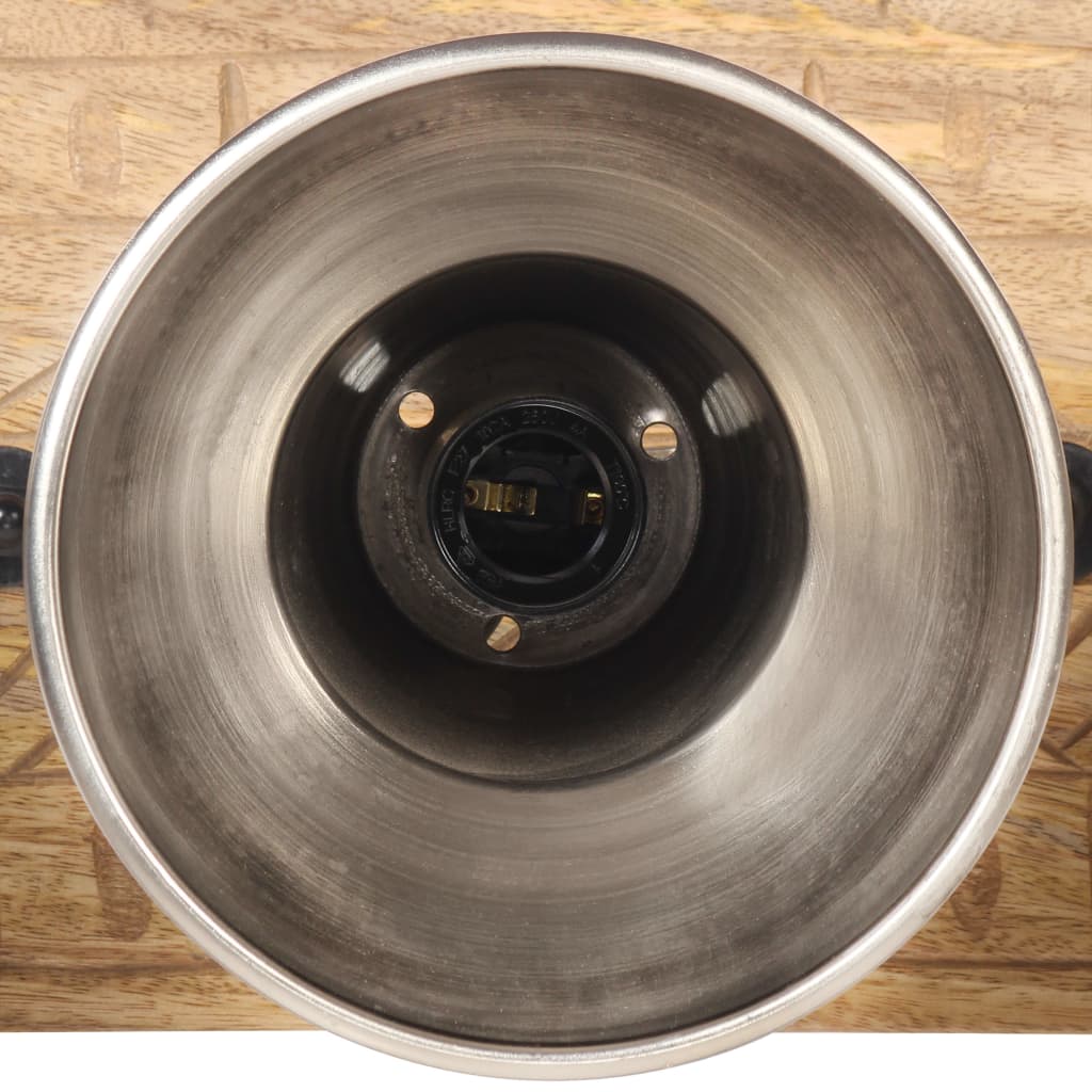Industriálna Nástenná Lampa Strieborná 70X23 Cm E27 Mangovník