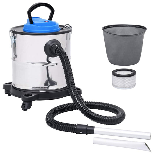 Vysávač na popol s HEPA filtrom 1200 W 20 l nehrdzavejúca oceľ