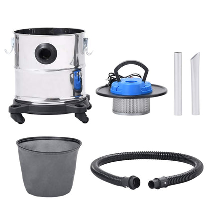 Vysávač na popol s HEPA filtrom 1200 W 20 l nehrdzavejúca oceľ
