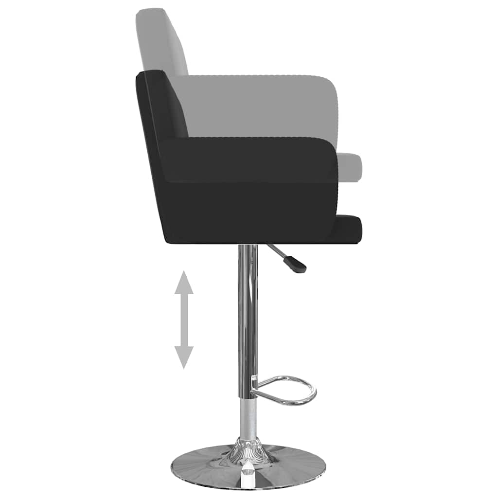 Barové Stoličky 2 Ks Čierne Umelá Koža