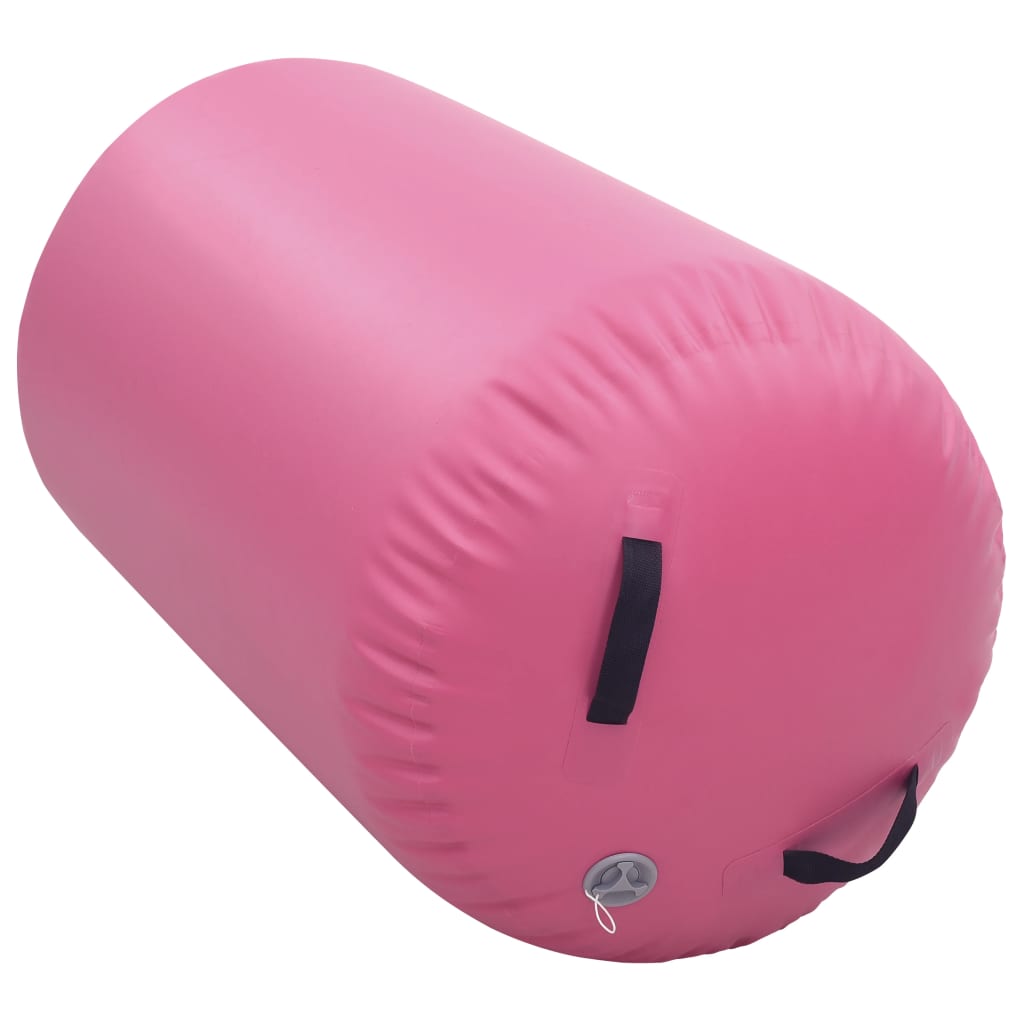 Nafukovací gymnastický valec s pumpou 100x60 cm PVC ružový
