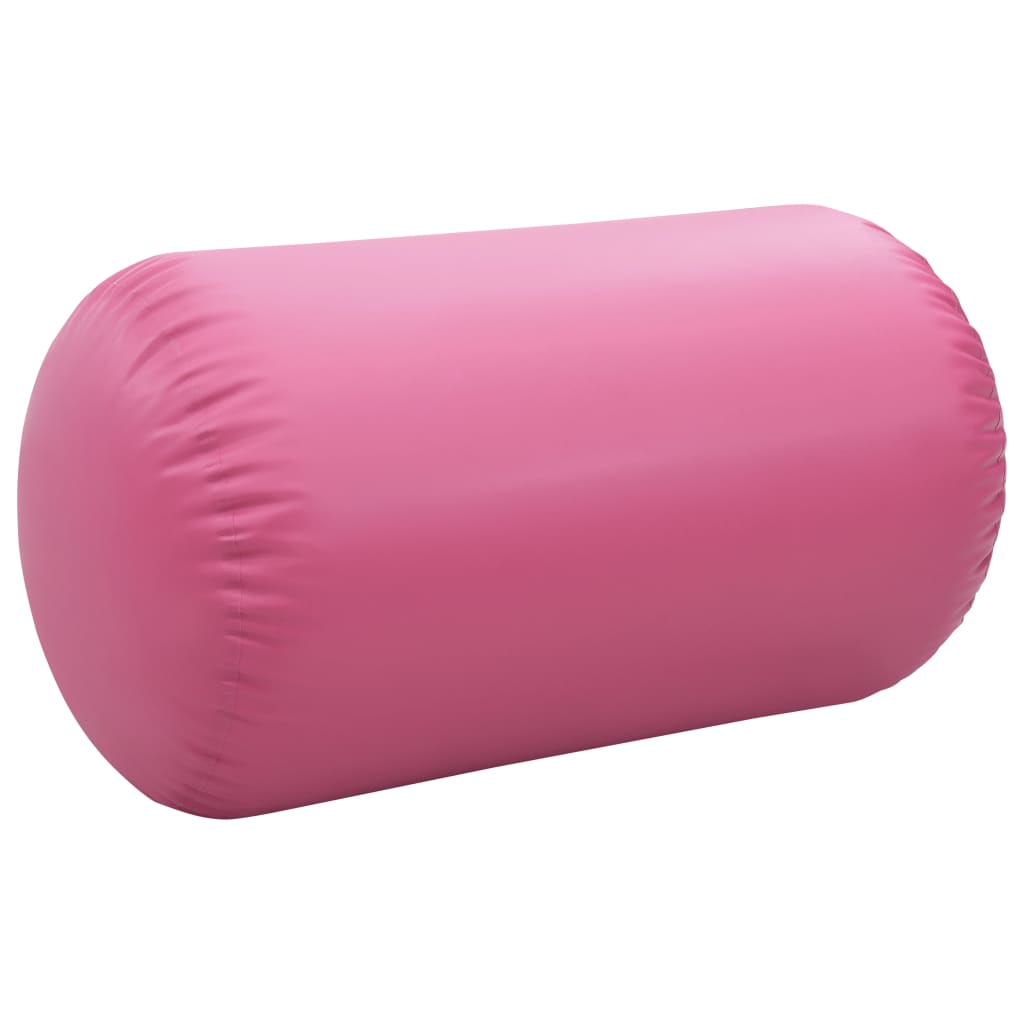Nafukovací gymnastický valec s pumpou 100x60 cm PVC ružový
