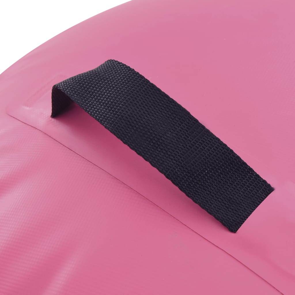 Nafukovací gymnastický valec s pumpou 100x60 cm PVC ružový