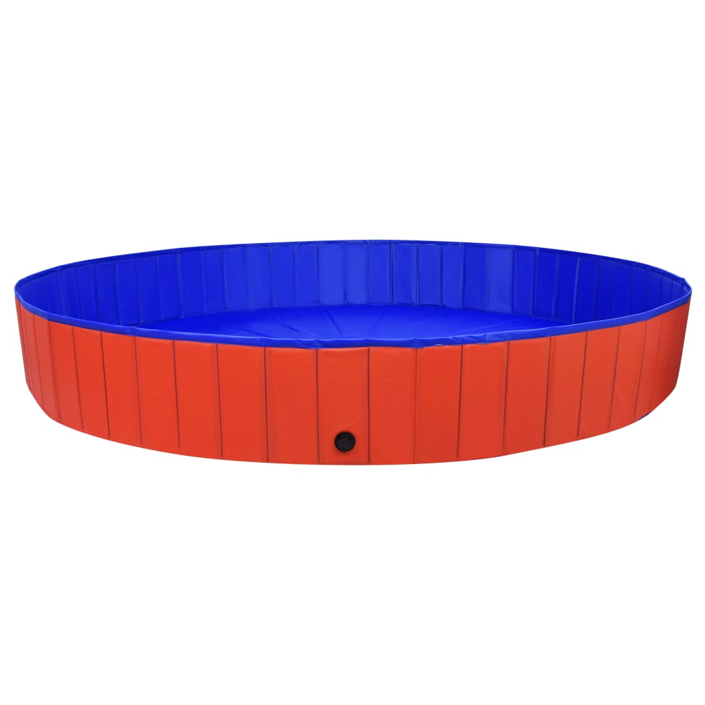Skladací bazén pre psov červený 300x40 cm PVC