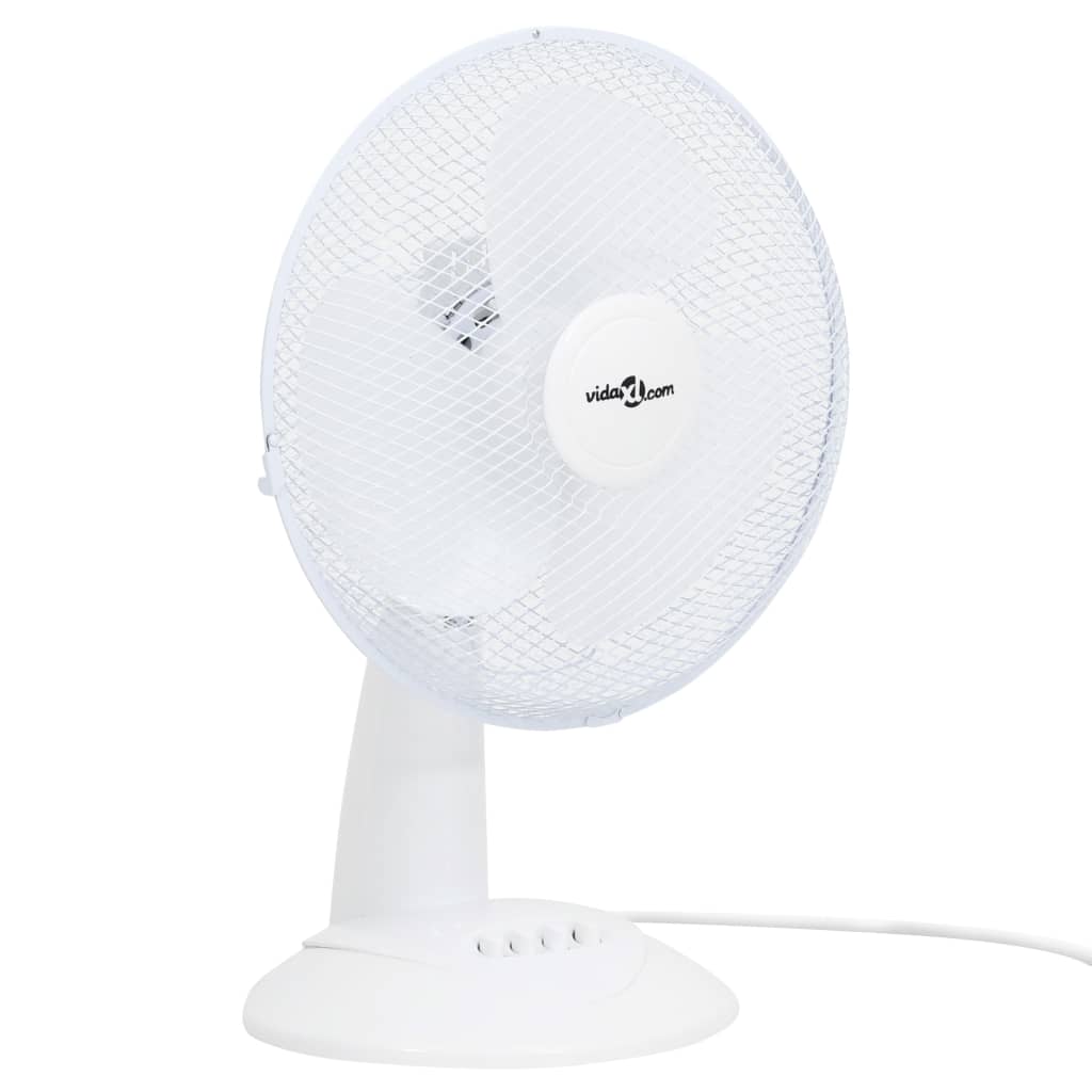 Stolný ventilátor 3 rýchlosti 30 cm 40 W biely