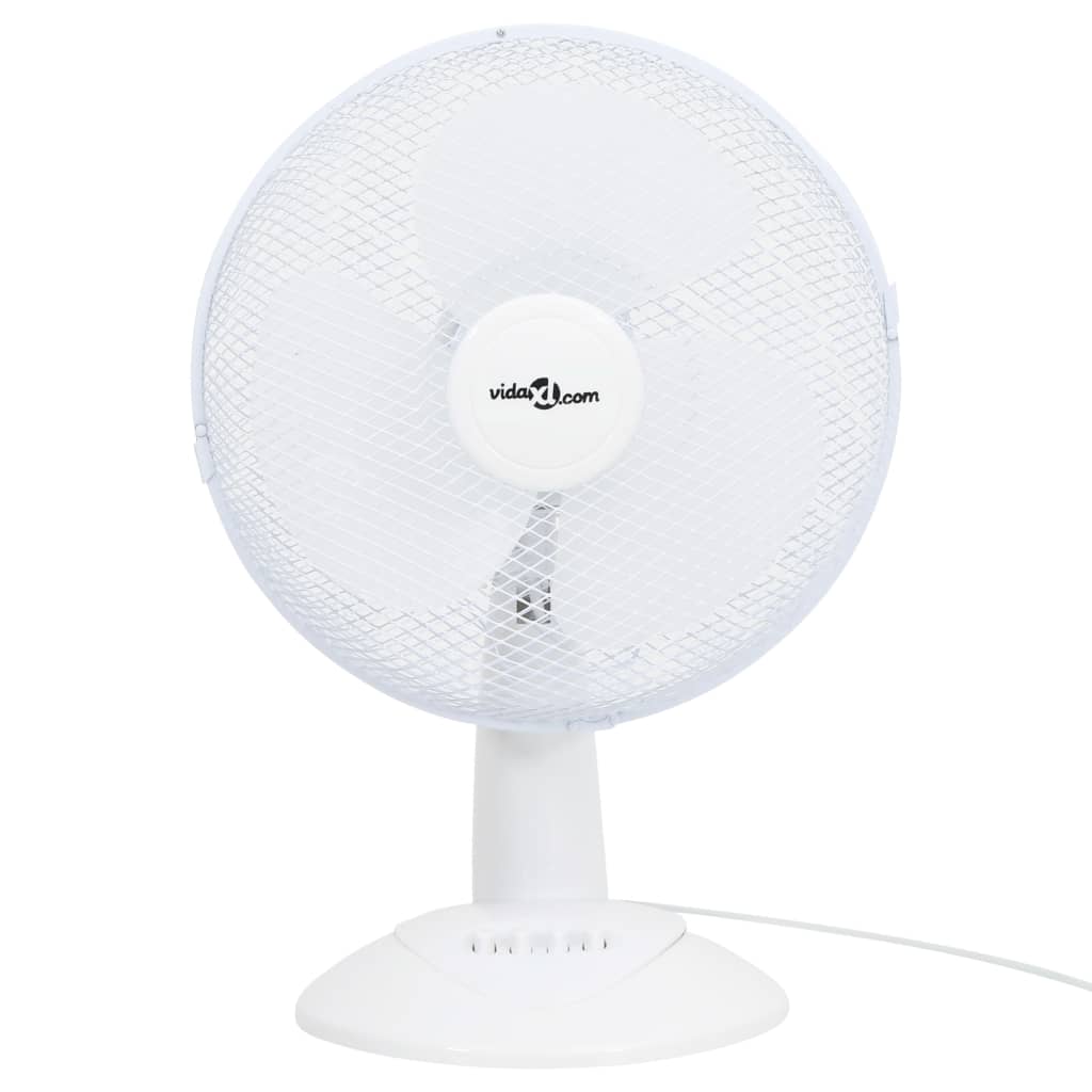 Stolný ventilátor 3 rýchlosti 30 cm 40 W biely