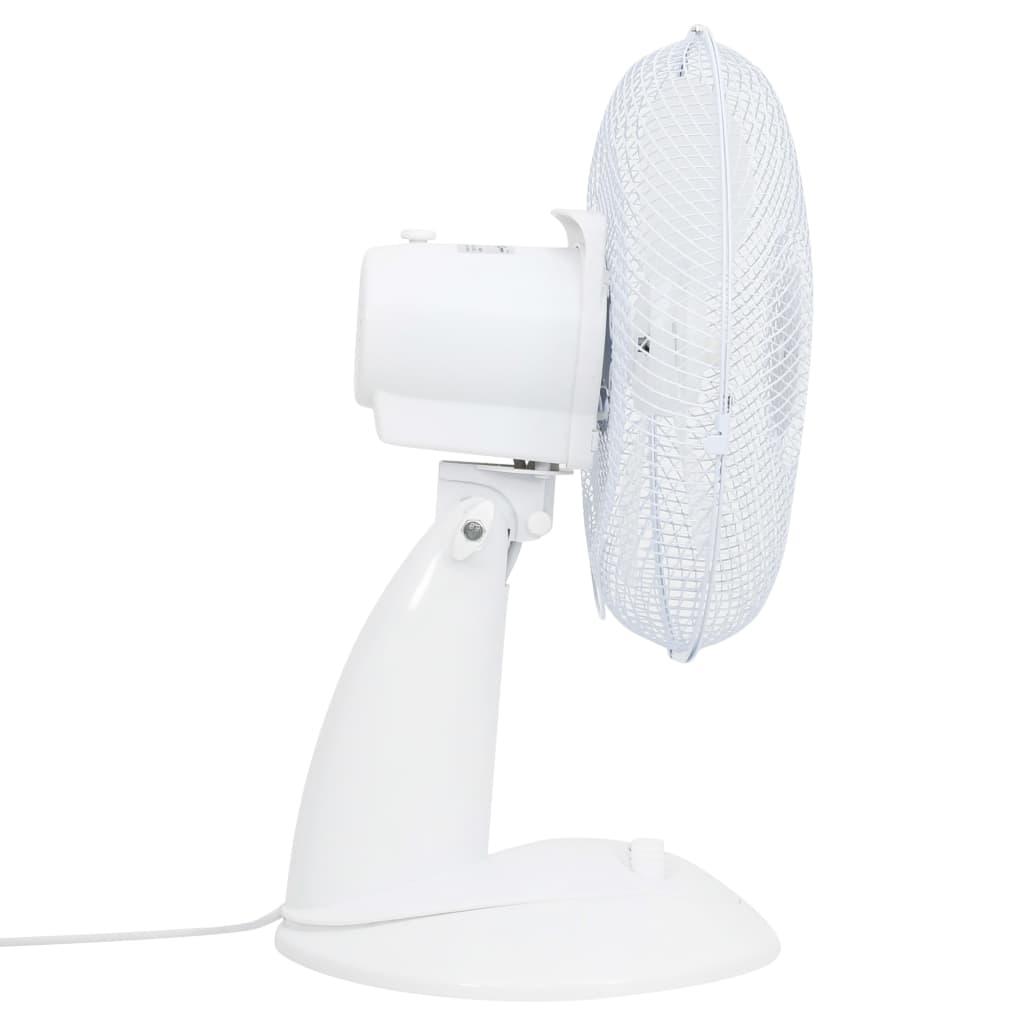 Stolný ventilátor 3 rýchlosti 30 cm 40 W biely