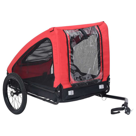 Vozík za bicykel pre psa, červeno čierny