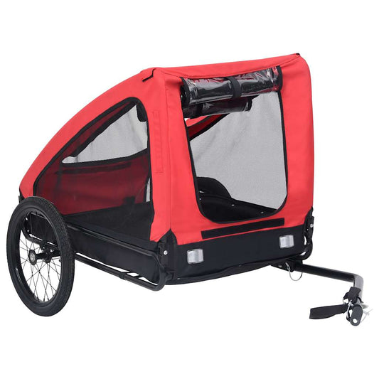 Vozík za bicykel pre psa, červeno čierny