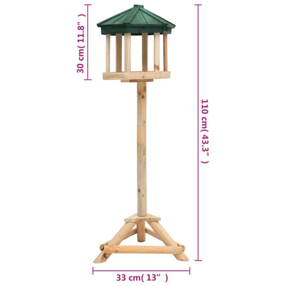 Stojace krmítko pre vtáky jedľové drevo 33x110 cm